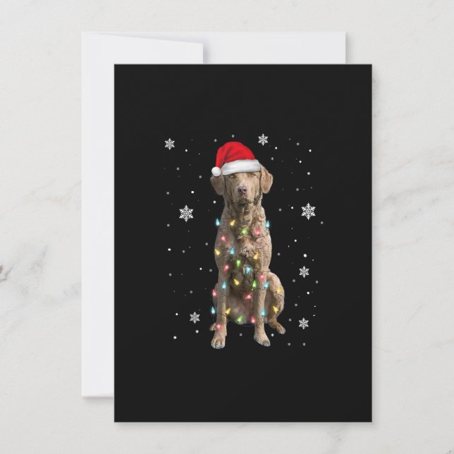 Chesapeake Bay Retriever Dog Christmas Xmas Mom Da Einladung (Vorderseite)