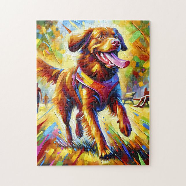 Chesapeake Bay Retriever Dog Portrait Akryllische  Puzzle (Vertikal)