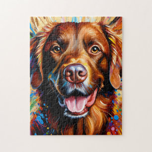 Chesapeake Bay Retriever Dog Portrait Akryllische Puzzle
