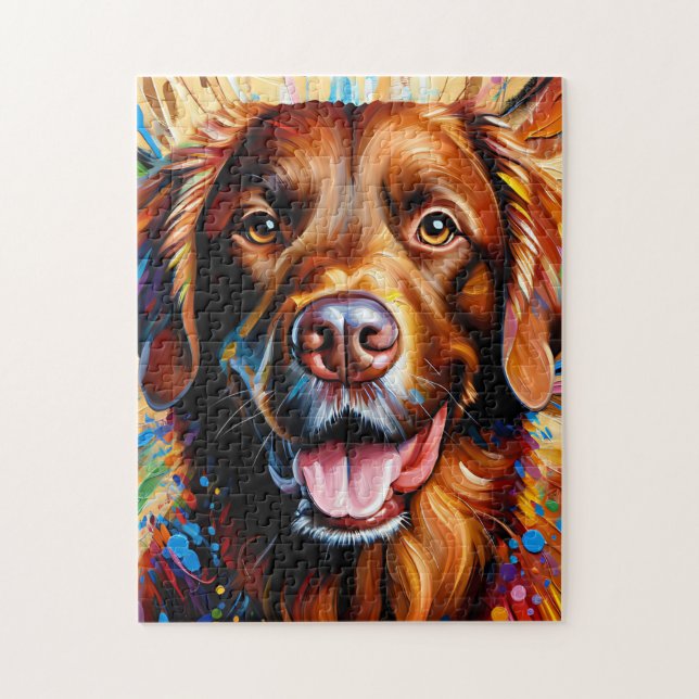 Chesapeake Bay Retriever Dog Portrait Akryllische  Puzzle (Vertikal)