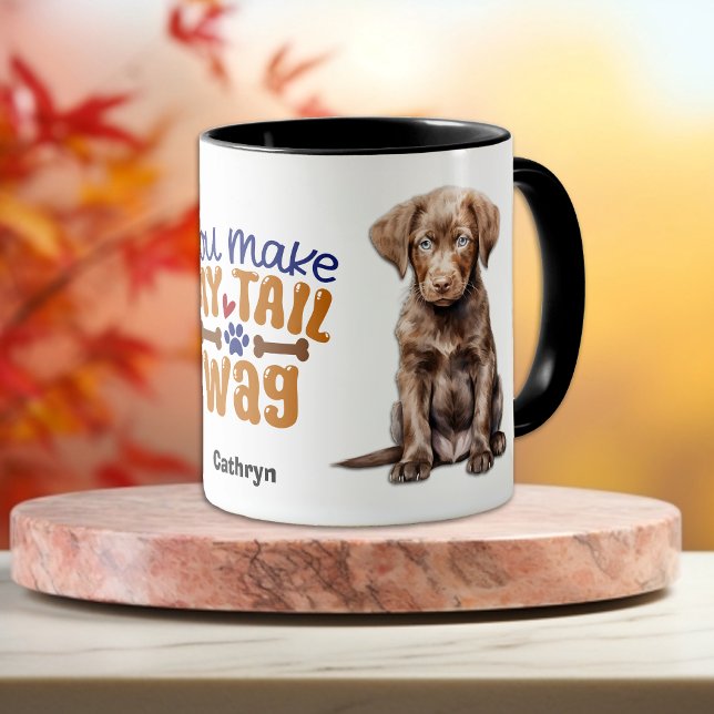 Chesapeake Bay Retriever Du machst meinen Schwanz  Tasse (Von Creator hochgeladen)