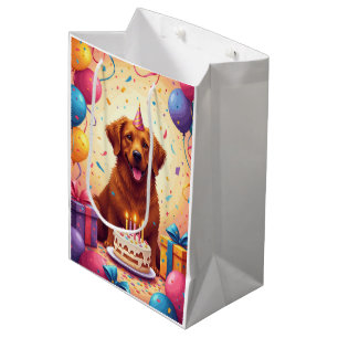 Chesapeake Bay Retriever Geburtstagsfeier Mittlere Geschenktüte
