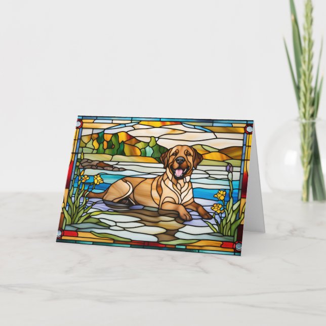 Chesapeake Bay Retriever gestettetes Glas Karte (Vorderseite)