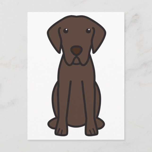 Chesapeake Bay Retriever Hund Cartoon Postkarte (Vorderseite)