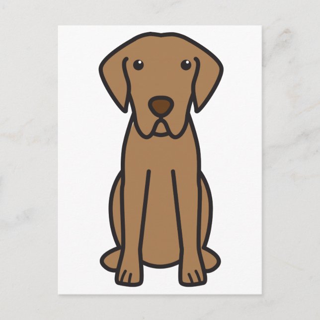 Chesapeake Bay Retriever Hund Cartoon Postkarte (Vorderseite)