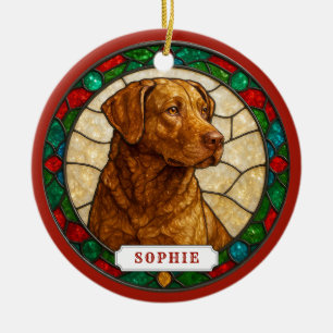 Chesapeake Bay Retriever Keramik-Kreis-Ornament Keramik Ornament