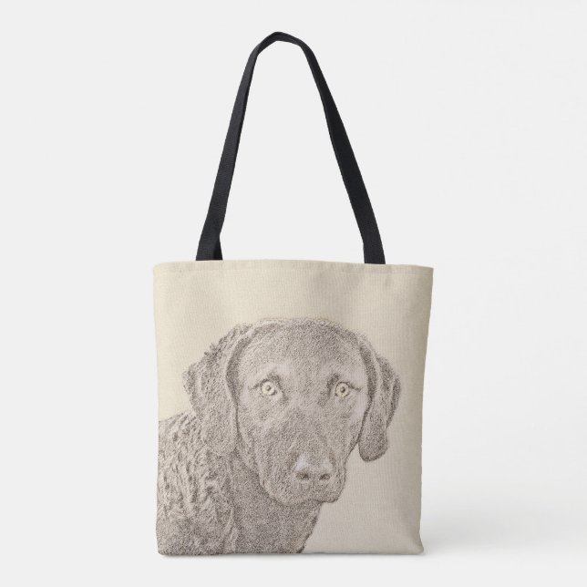 Chesapeake Bay Retriever Malerei Original Dog Art (Rückseite)