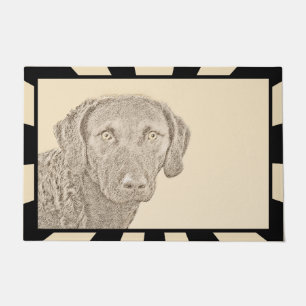 Chesapeake Bay Retriever Malerei Original Dog Art Fußmatte