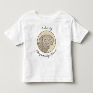 Chesapeake Bay Retriever Malerei Original Dog Art Kleinkind T-shirt