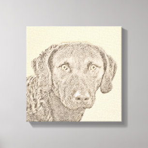 Chesapeake Bay Retriever Malerei Original Dog Art Leinwanddruck