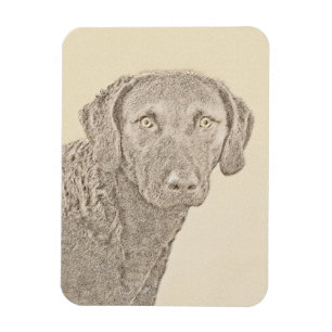 Chesapeake Bay Retriever Malerei Original Dog Art Magnet