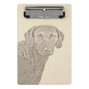 Chesapeake Bay Retriever Malerei Original Dog Art Mini Klemmbrett