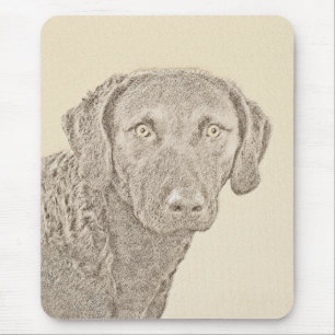 Chesapeake Bay Retriever Malerei Original Dog Art Mousepad