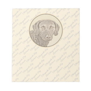 Chesapeake Bay Retriever Malerei Original Dog Art Notizblock