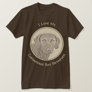 Chesapeake Bay Retriever Malerei Original Dog Art T-Shirt