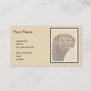 Chesapeake Bay Retriever Malerei Original Dog Art Visitenkarte