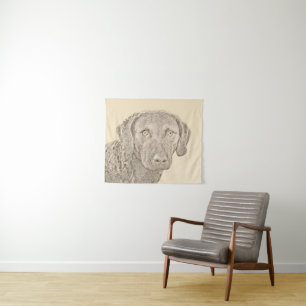 Chesapeake Bay Retriever Malerei Original Dog Art Wandteppich