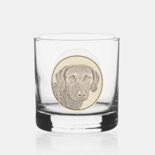 Chesapeake Bay Retriever Malerei Original Dog Art Whiskyglas