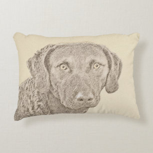 Chesapeake Bay Retriever Malerei Original Dog Art Zierkissen