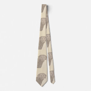 Chesapeake Bay Retriever Malerei Original Hund Kun Krawatte