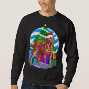 Chesapeake Bay Retriever Niedlicher Weihnachtsbaum Sweatshirt