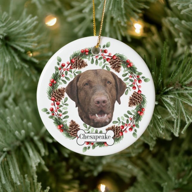 Chesapeake Bay Retriever Personalisierte Haustiere Keramik Ornament (Baum)