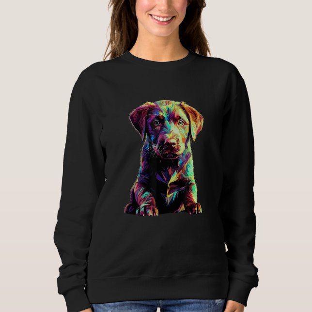 Chesapeake Bay Retriever Puppy Dog Pop Art Sweatshirt (Vorderseite)