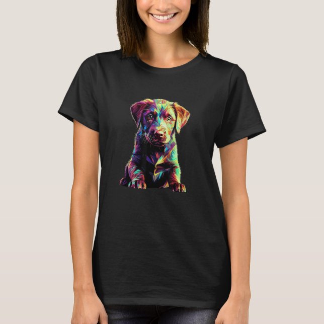 Chesapeake Bay Retriever Puppy Dog Pop Art T-Shirt (Vorderseite)