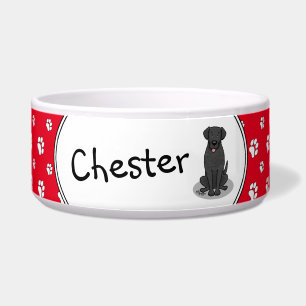 Chesapeake Bay Retriever (schwarz) Paw druckt Dog Napf