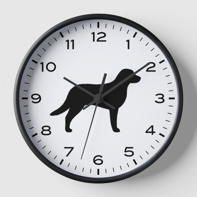 Chesapeake Bay Retriever Silhouette Chessie Clock Uhr (Vorderseite)