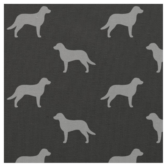 Chesapeake Bay Retriever Silhouetten Chessies Stoff (Nahaufnahme)