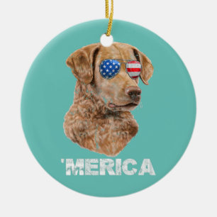 Chesapeake Bay Retriever Sunglasses American USA Keramik Ornament