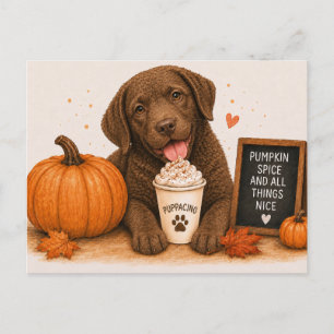 Chesapeake Bay Retriever Warm Pumpkin Spice Postkarte