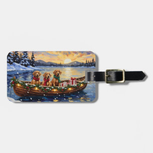 Chesapeake Bay Retriever Weihnachtsboot-Feiertag Gepäckanhänger