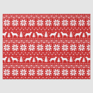 Chesapeake Bay Retrievers Weihnachtsmuster Red Seidenpapier