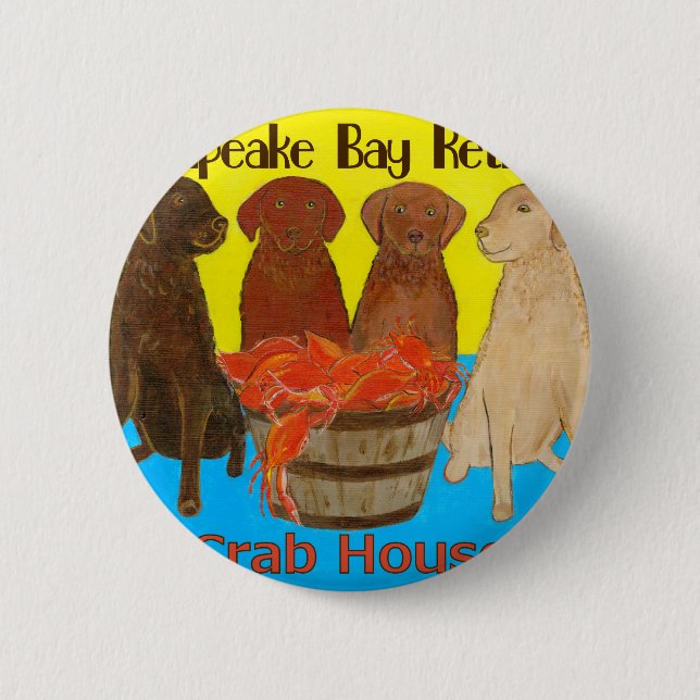 Chesapeake Bay Retriver Crabhouse Button (Vorderseite)