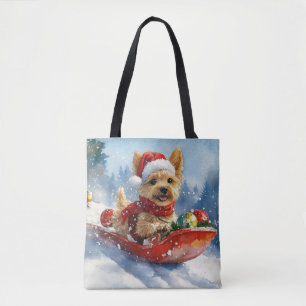 Chesapeake Bay Terrier Dog in Sledge Weihnachten
