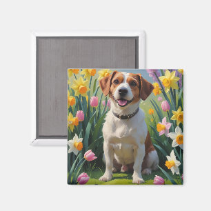 Chesapeake Bay Terrier Frühlingsblumen Malerei Magnet