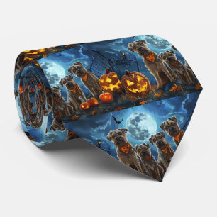 Chesapeake Bay Terrier Halloween Spooky Krawatte
