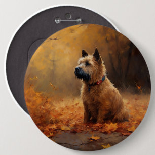 Chesapeake Bay Terrier im Herbst Verlassen Button