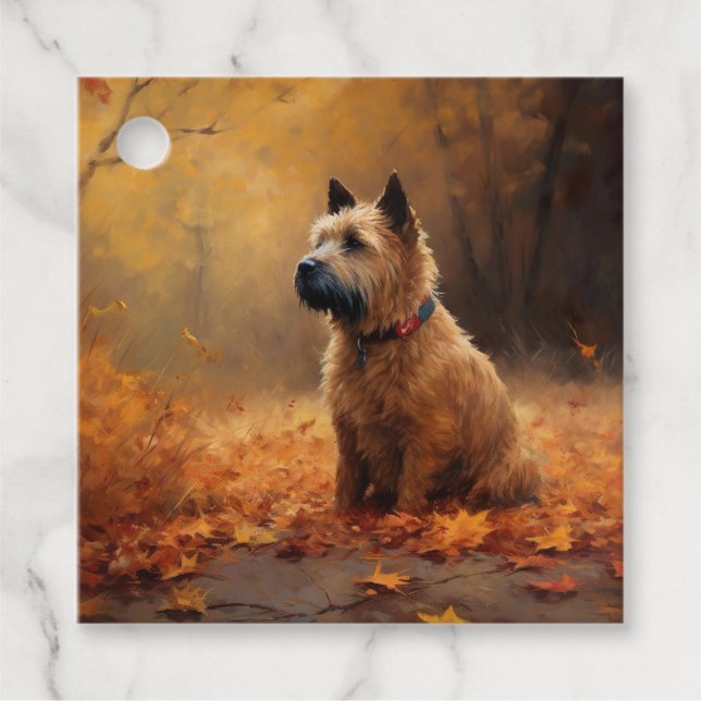 Chesapeake Bay Terrier im Herbst Verlassen Geschenkanhänger (Vorderseite)