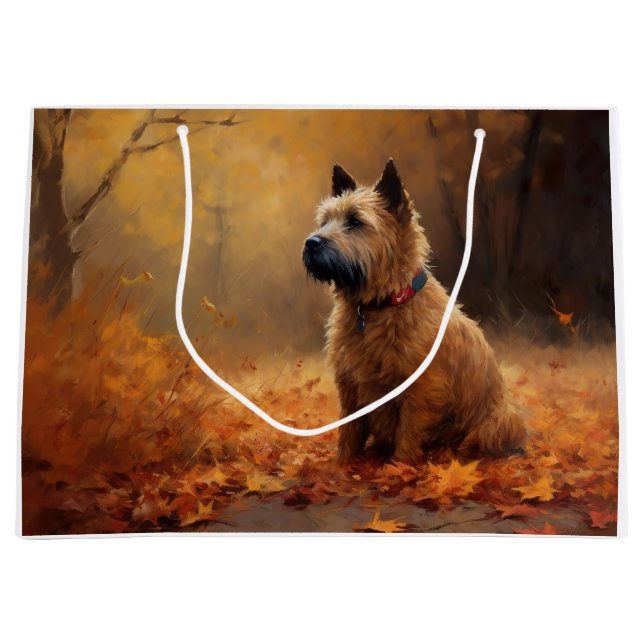 Chesapeake Bay Terrier im Herbst Verlassen Große Geschenktüte (Vorderseite)