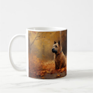 Chesapeake Bay Terrier im Herbst Verlassen Kaffeetasse