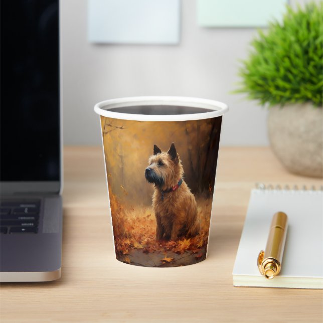 Chesapeake Bay Terrier im Herbst Verlassen Pappbecher (InSitu)