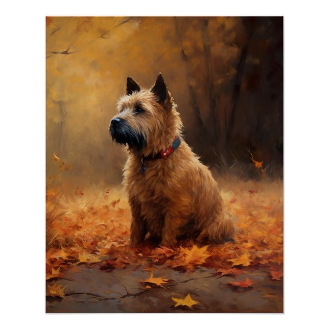 Chesapeake Bay Terrier im Herbst Verlassen Poster (Vorderseite)