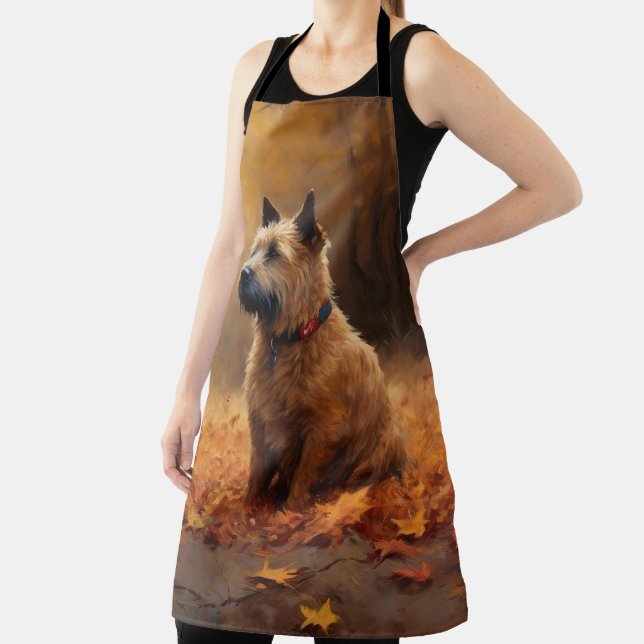 Chesapeake Bay Terrier im Herbst Verlassen Schürze (InSitu)