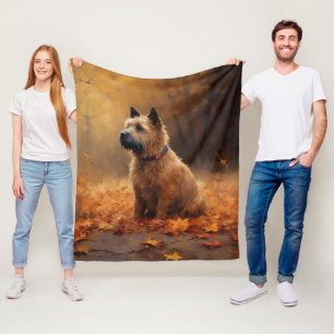 Chesapeake Bay Terrier im Herbstlaub Fleecedecke