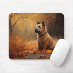 Chesapeake Bay Terrier im Herbstlaub Mousepad