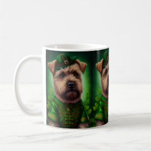 Chesapeake Bay Terrier in St Patrick's Day Dress Kaffeetasse