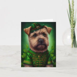 Chesapeake Bay Terrier in St Patrick's Day Dress Karte